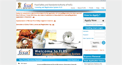 Desktop Screenshot of foodlicensing.fssai.gov.in